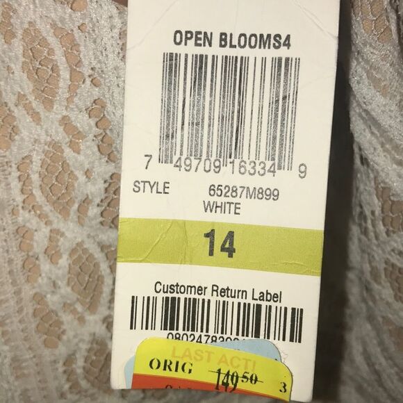 INC geometric sleeveless lace white mini women’s  dress size 14 plus size NWT - Picture 4 of 7